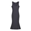 Vestido tipo chaleco sin mangas con cuello redondo para chica americana, novedad de verano 2024, vestido de cola de pez elástico y adelgazante para mujer