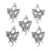 Accesorios de Joyería de Aleación DIY Colgante de Animal Serpiente Enroscada Mariposa Pulsera Collar Llavero Accesorios Decorativos Colgante D817