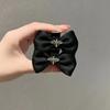 Horquilla de princesa con lazo negro de doble cara, pinza pequeña para el pelo, horquilla de satén con perla, pinza pequeña para flequillo, horquilla rota, horquilla para la cabeza
