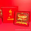 Ornamento rotativo de peixe dragão dourado em ouro puro estilo chinês para decoração de casa e escritório, lembrança, presente para reunião anual corporativa atacado