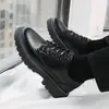 Zapatos de Piel para Hombre para Otoño, Zapatos Formales de Negocios, Zapatos de Trabajo Negros con Cordones, Pequeños Zapatos de Piel Versátiles y Modernos de Estilo Británico para Hombre