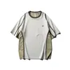 Camiseta Masculina de Manga Curta para Esportes ao Ar Livre no Verão, Solta, Absorvente de Umidade, Respirável, Costura em Cor Contrastante, Top Casual de Secagem Rápida, Tendência Ins
