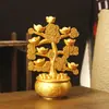 Árvore de Dinheiro Atrai-Fortuna do Ano Novo do Cavalo Ornamento Giratório com Lingotes para Riqueza e Prosperidade Decoração de Mesa