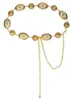 Cadena de Cintura de Caballo Blanco Estilo Bohemio para Mujer Falda Casual Cinturón Retro Súper Versátil Decoración de Cintura de Metal Ajustable Personalizada para Mujer