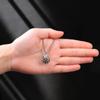 Colgante de Bolita de Sachet Retro Envejecido Abrible para Mujer, Colgante Calado, Colgante de Caja Gawu Portátil, Collar Chapado en Plata