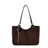 Bolso tote retro de gamuza casual de alta gama para mujer, nuevo 2026, bolso de hombro simple y moderno de gran capacidad