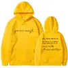 Sudadera con capucha impresa "Cross-Border Aliexpress Dear Person Behind Me" para mujer, ropa deportiva Harajuku, ropa casual de calle