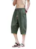 Pantalones cortos casuales para hombre, marca de moda, corte holgado, seda de hielo fina, shorts de talla grande, pantalones deportivos de verano retro, estilo chino