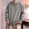 Colección Primavera/Otoño 2026: Sudadera Oversize con Cuello Redondo para Hombre, Nuevo Estilo Primavera/Otoño, Top de Manga Larga de Color Sólido para Parejas