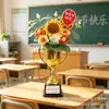 Vendas Diretas de Fábrica de Presentes de Troféu Girassol de Fio de Tricô, Enfeites de Girassol Acabados e Presentes para Estudantes