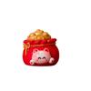 Adornos pequeños de Fu Meow, cautelosos y auspiciosos, con forma de cornucopia de dibujos animados, bolsa de dinero, adornos decorativos para el escritorio del hogar, regalo de Año Nuevo.