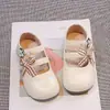 Zapatos de Cuero para Niñas 2026 Primavera y Otoño Estilo Nuevo Moño Diamantes de Imitación Calzado Bajo Tipo Princesa Versión Coreana Versátiles Zapatos de Estudiante para Niñas