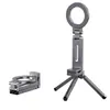 Clipe de Montanhismo Suporte Magnético para Celular Dobrável Multifuncional Portátil Tripé de Mesa para Celular para Fotografia e Transmissão ao Vivo