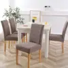 Funda de Silla Elástica Universal de Tela Simple para Silla de Comedor del Hogar Funda de Cojín para Taburete Respaldo de Silla Mesa de Comedor Hotel Funda de Silla de Una Pieza