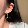 Aguja de Plata S925 Oro Plata Gama Alta Exquisitos Pequeños Aros Lisos Pendientes de Aro Grandes Pendientes de Aro Simples y Elegantes para Mujer