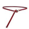 Cinturón de Piel Genuina para Mujer al por Mayor de Fábrica con Hebilla de Pin, Cinturón Decorativo Versátil para Vestidos, Cinturón Delgado Estilo Coreano, Cinturón para Pantalones, Cinturón de Piel