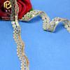 Nuevo Encaje de Lentejuelas Dorado Rosa Bordado Soluble al Agua Decoración DIY Oro Retro 1.5cm Accesorios de Cuentas Ola