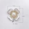 Broche Exquisito de Trevo de Quatro Folhas, Broche Corsage Retro de Pérola de Nicho de Alta Qualidade, Acessórios para Fivela de Lenço de Seda, Mercadorias para Revenda Femininas