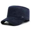 Nuevo Gorro Cálido de Lana para Hombre, Estilo Coreano de Moda con Protección Solar, Moda para Exteriores, Gorro para Personas Mayores, Gorra Plana Casual, Gorra de Béisbol