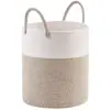 Cesta de Armazenamento Tecida com Corda de Algodão para Roupas Sujas e Itens Diversos, Cesta Simples Dobrável para Armazenamento de Brinquedos, Cesta de Lavanderia, Transfronteiriça