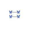Amazon caliente nuevo mariposa de amor 6 pares anillo de pezón traje de perforación combinación joyería de clavo de pezón de acero inoxidable europeo y americano