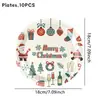 Nuevos Platos de Papel, Vasos de Papel, Servilletas de Papel, Suministros de Vajilla para Fiesta Temática Navidad Blanca, Galleta Verde, Manglar de Amazon
