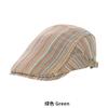 Sombrero de Estilo Étnico para Mujer Primavera y Verano Nueva Llegada Boina Rayada Gorra Casual Retro Británica Gorra Delantera Tendencia para Hombre