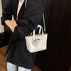 Bolsa de Mão Simples de Luxo Feminina Fashionable Estilo Ocidental Cesta de Piquenique Bolsa Balde 2025 Nova Moda Versátil Bolsa Transversal