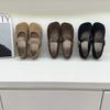 [Amano] Zapatos Mary Jane de Primavera y Otoño 2025 Zapatos de Mujer Zapatos Estilo Hada con Punta Redonda de Gamuza Boca Baja
