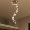 Lustre de escada duplex de luxo leve, lustre grande para sala de estar de villa, lustre minimalista moderno para hall de entrada, lustre de acrílico para sala de jantar