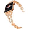 Adequado para Apple Watch Strap Unique VO Type Diamond Set Metal Strap iwatch8-1 Representative Band Cross Border