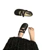 Zapatos Mary Jane Color Champagne Estilo Francés Modelo Nuevo 2026, Versátiles y Elegantes, con Correa Cruzada Estilo Hada Boca Baja Aumentadores de Altura Zapatos de Noche para Mujer