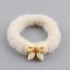 Nueva linda coreana pequeña conejo color té con leche banda para el cabello de felpa goma para cola de caballo accesorios para el cabello accesorios para el cabello