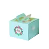 Venta directa del fabricante: Caja Portátil Pequeña para Pastel de 4 Pulgadas con Base, Ventana Transparente, Diseño Lindo de Dibujos Animados, Empaque de Horneado de Alta Calidad, En Stock