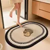 Tapete de chão de diatomita trançado estilo abóbora, tapete absorvente para pés de banheiro, tapete de secagem rápida para box de chuveiro, tapete decorativo para entrada