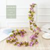 Flor Artificial Flor de Múltiplas Cabeças Rattan Flor Falsa Parede Tubo de Água Rattan Decoração de Vestir Arco de Casamento Decoração Enrolada Trepadeira de Rosa