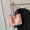 Bolso Tote de Gran Capacidad para Mujer 2024 Verano Nuevo Nicho Bolso de Lona Raya de Color en Contraste Todo Combinable Hombro Axila