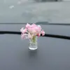 Internet Celebrant Fresh Vaso Flor Casa de Bonecas Mini Simulação Interior Do Carro Console Central Decoração Enfeites de Carro Espelho Cruzado