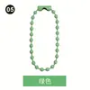 Cadena de cuentas de colores con tarjeta adhesiva, bolsa pequeña, 10 accesorios colgantes, cadena de conexión, cadena de etiquetas, cadena colgante de pintura, cadena de cuentas de bolas, venta al por mayor