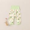 Ropa para Bebé Recién Nacido Pantalones de Otoño de Cintura Alta Protectores de Barriga Pantalones para Bebé Sin Costuras Broche Pantalones de Pierna Ancha Algodón Puro Pantalones con Abertura en la Entrepierna