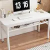 Mesa Plegable para Computadora de Escritorio, Escritorio con Bordes Envueltos, Escritorio para Escribir en Casa, Mesa de Estudio, Casa de Alquiler, Mesa de Comedor Simple, Tocador