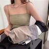 2023 Top Básico Anti-Exposición Envolvente de Pecho Verano Ropa Exterior Corto Sexy Sin Mangas Camisola Elástica para Mujer