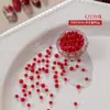 Lentejuela Brillo Joyería Roja para Uñas Estilo Popular de Celebridad de Internet Rojo Sangre de Paloma Año Nuevo Decoración de Uñas Redonda Plana Diamante