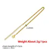 Pulseira de Aço Inoxidável 17+5cm Corrente Fina Acessórios para Joias DIY Dourado Eletrodepositado a Vácuo Não Desbota Simples Versátil Joia de Mão
