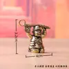 Estatua de la rendición japonesa de latón puro, arrodillada ante los japoneses, regalo cultural vintage, decoración de escritorio, mascota de té, adorno de cobre artesanal