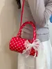Nova Moda Versátil 2025 Bolsa de Mão de Bolinhas para Mulheres, Bolsa Cilíndrica de Ombro Exquisita e Moderna para o Dia a Dia, Bolsa Transversal para o Trabalho