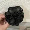 Gaze Romântica Francesa Bolinhas Laço Luxo Leve Preto Elegante Moda Versátil Alta Qualidade Strass Grampo de Cabelo