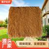 Cabaña de madera con tejas de paja de imitación, techo de paja artificial ignífugo, decoración de techo de paja artificial, lugar pintoresco, cabaña de paja peluda para alojamiento familiar