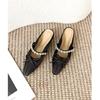 Sapatos Estilo Ballet de Uma Linha com Laço, Sapatos Mary Jane Femininos, Salto Grosso Estilo Pequeno Fragrante, Sapatos Femininos de Alto Nível