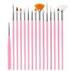 Quinze Canetas de Desenho para Manicure, Canetas Pintadas, Canetas para Esculpir, Pinturas em Forma de Leque, Pontos de Flores, Agulhas para Furar, Canetas para Fototerapia, Conjunto de Ferramentas para Manicure